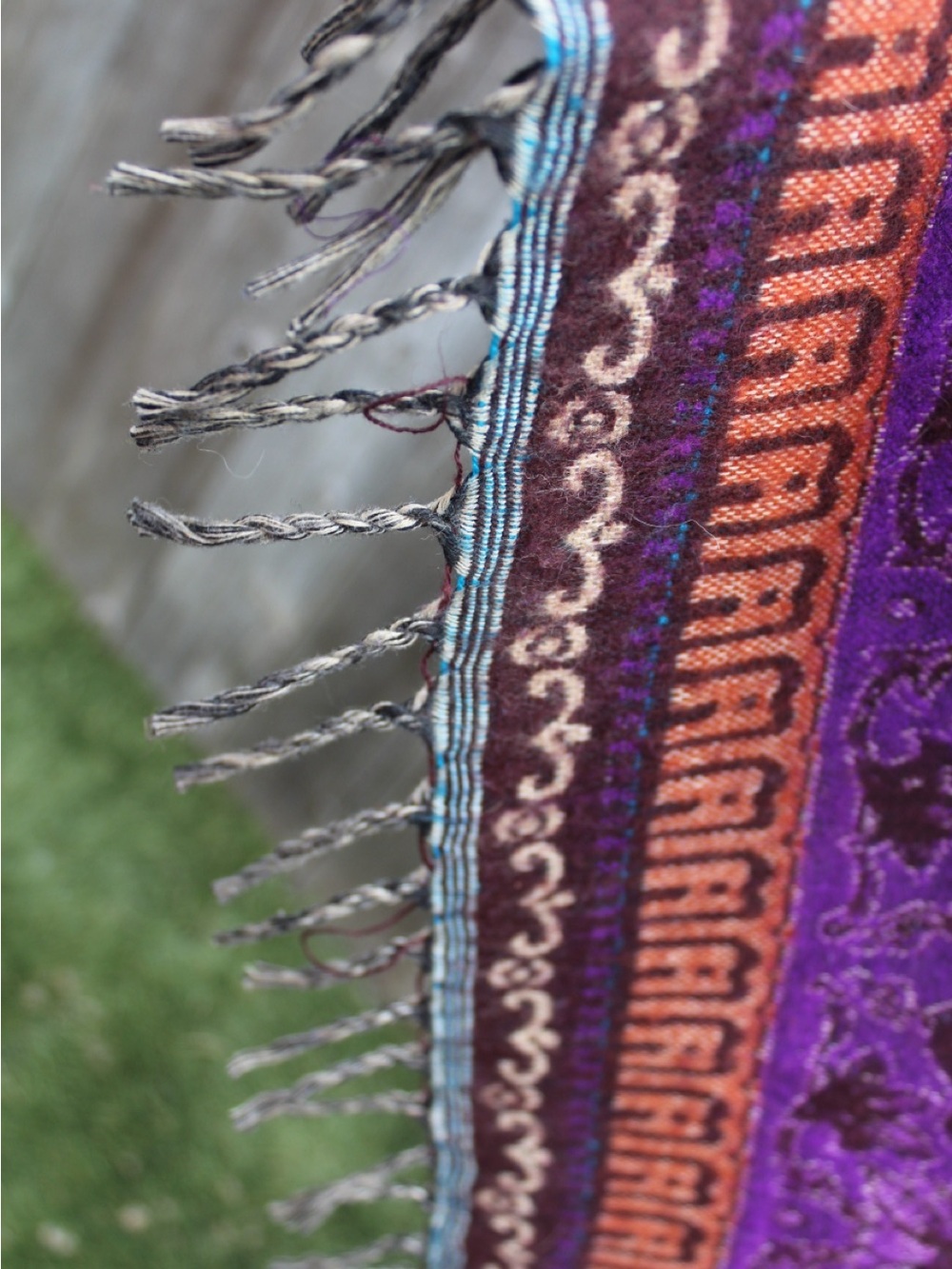 Boho Multi-Color Patterned Poncho - Picture 4 of 5